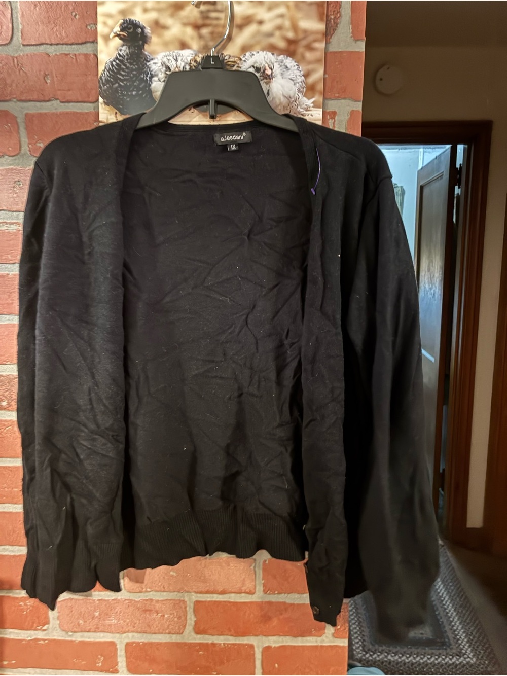 Black Open-Front Women’s Cardigan Sweater
